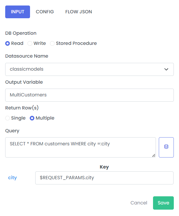 Multiple rows configuration